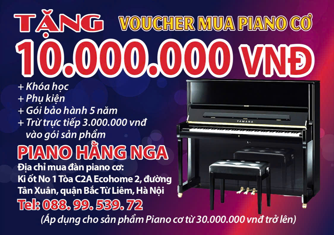 Voucher đặc quyền của thí sinh dự thi Festival Piano Talent Toàn Quốc mùa 2024, 2025,2026